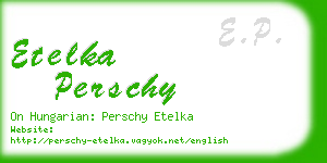 etelka perschy business card